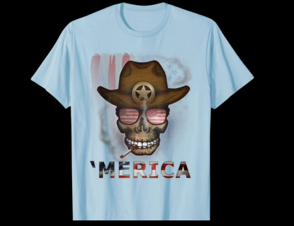 Patriotic-America-Skull-tshirt