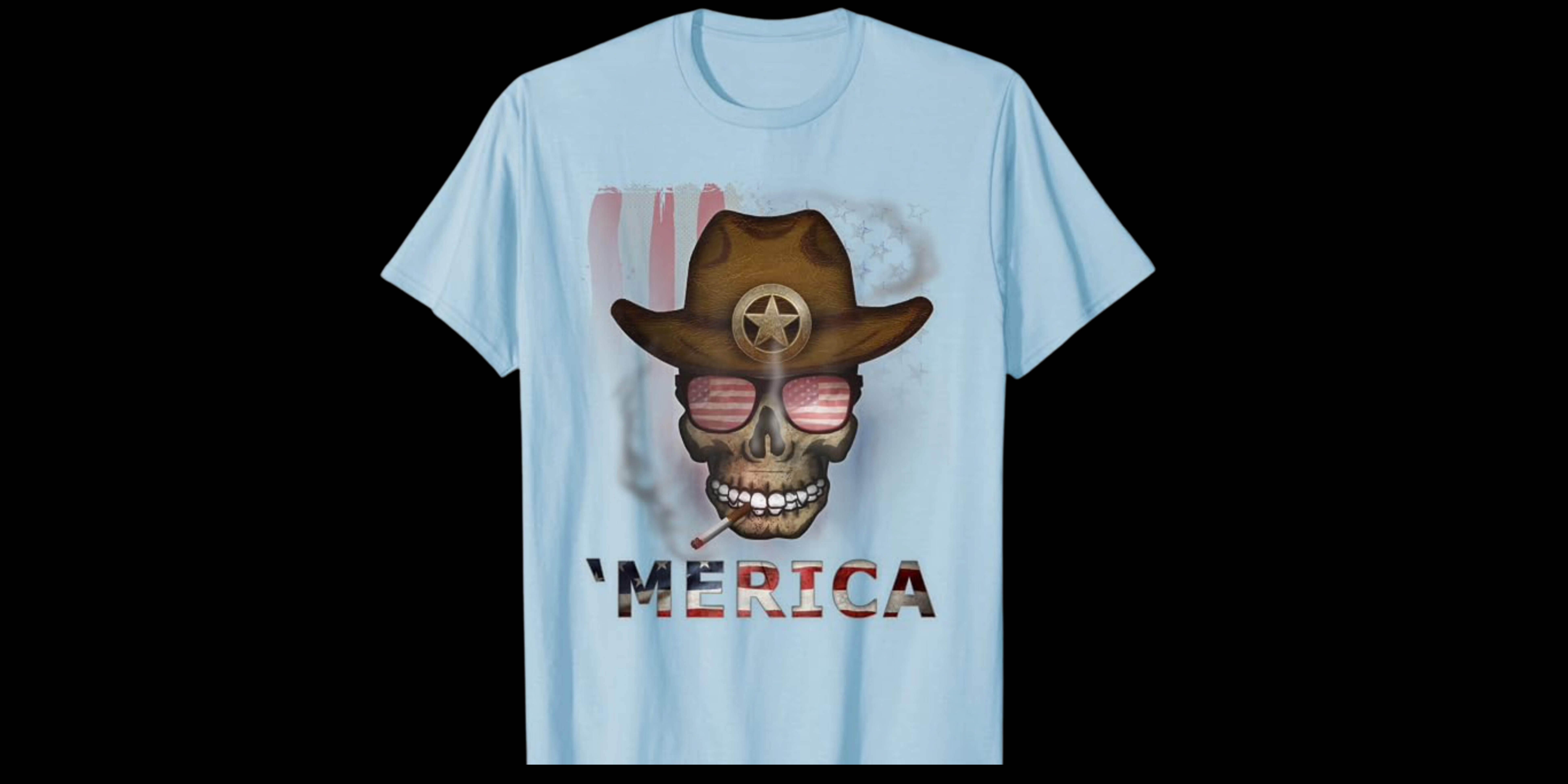 Patriotic-America-Skull-tshirt