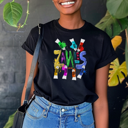 messy creative drip tee