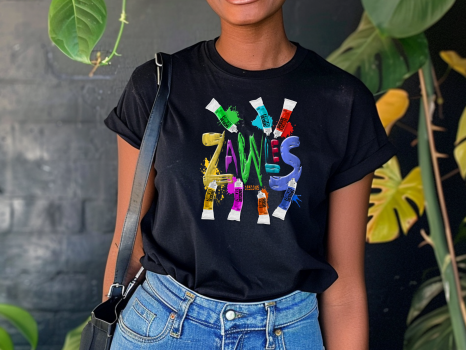 messy creative drip tee
